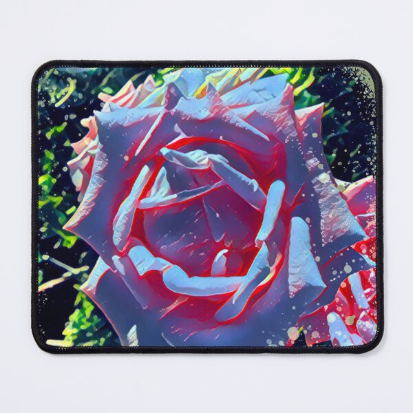 Item preview, Electric Neon Blue Rose Digital Painting Art designed and sold by BalkanBloom.