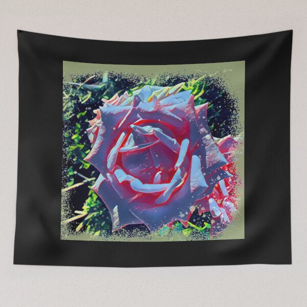 Item preview, Electric Neon Blue Rose Digital Painting Art designed and sold by BalkanBloom.