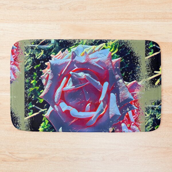 Item preview, Electric Neon Blue Rose Digital Painting Art designed and sold by BalkanBloom.