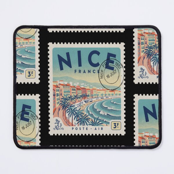 Item preview, Nice France Mediterranean Coastal Postage Stamp Sticker designed and sold by stickercuffs.