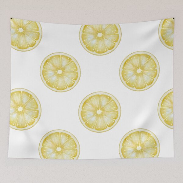 Item preview, Minimal Lemon Slice Pattern Watercolor designed and sold by Alisles.