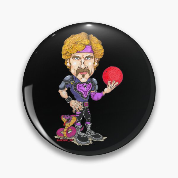 Item preview, White Goodman Purple Cobras Dodgeball Caricature designed and sold by Adnan  Malik.