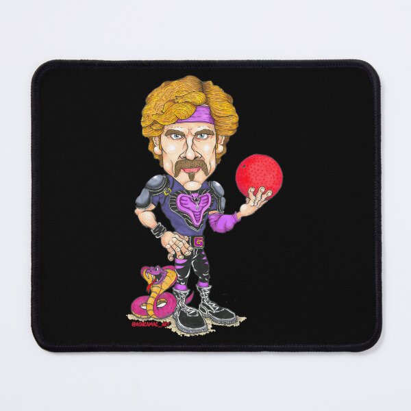 Item preview, White Goodman Purple Cobras Dodgeball Caricature designed and sold by Adnan Malik.