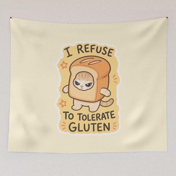 Item preview, I Refuse To Tolerate Gluten - Cat Meme Gluten Free designed and sold by thecatcouch.