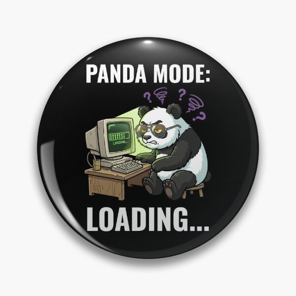 Item preview, Funny Gamer Panda Mode Loading - Tired Computer Office Pet designed and sold by AdriqnArt.
