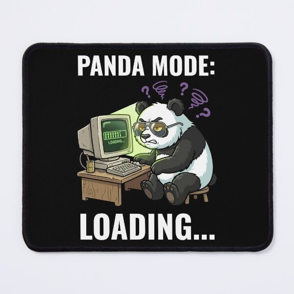 Item preview, Funny Gamer Panda Mode Loading - Tired Computer Office Pet designed and sold by AdriqnArt.