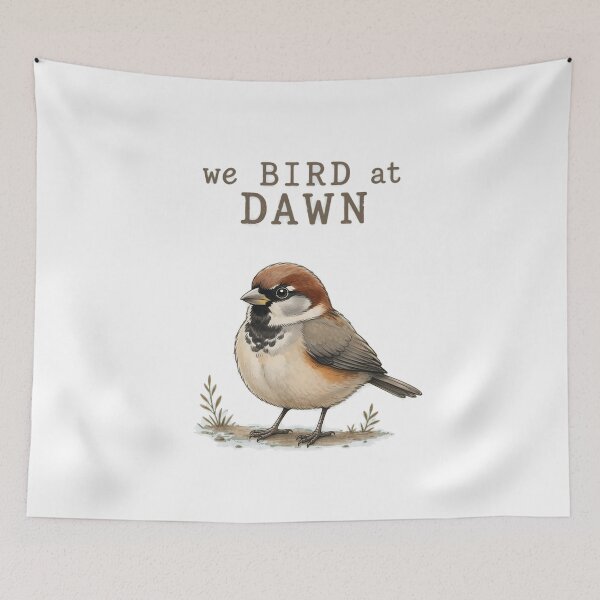 Item preview, We Bird At Dawn Funny Birdwatching Birdwatcher Club Humor designed and sold by ber-flora.