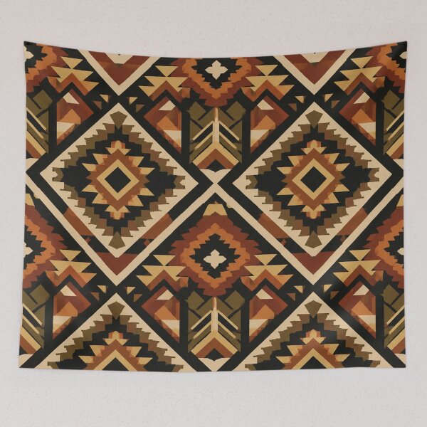 Item preview, Earth Tone Geometric Diamond Pattern designed and sold by Owcomm.