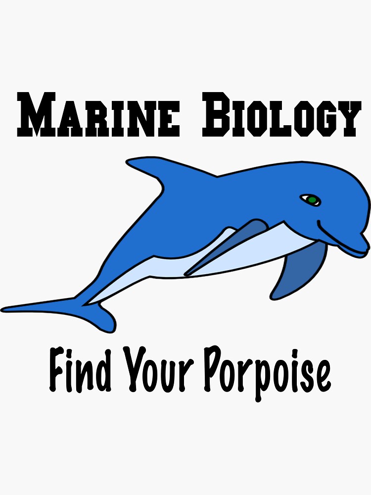 "Funny Marine Biologist Shirt Find Your Porpoise" Sticker by