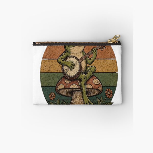 Item preview, Unbothered Moisturized Happy Frog Vintage Retro Banjo Funny Frog T-Shirt designed and sold by ElkasDesign.