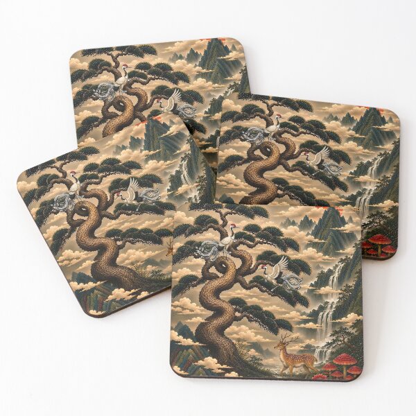 Item preview, Deep Green Yongteurim Pine – Sipjangsaeng Longevity Art designed and sold by K-Tradition.