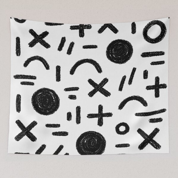 Item preview, Minimalist Chalk Hand Drawn Marks designed and sold by Owcomm.