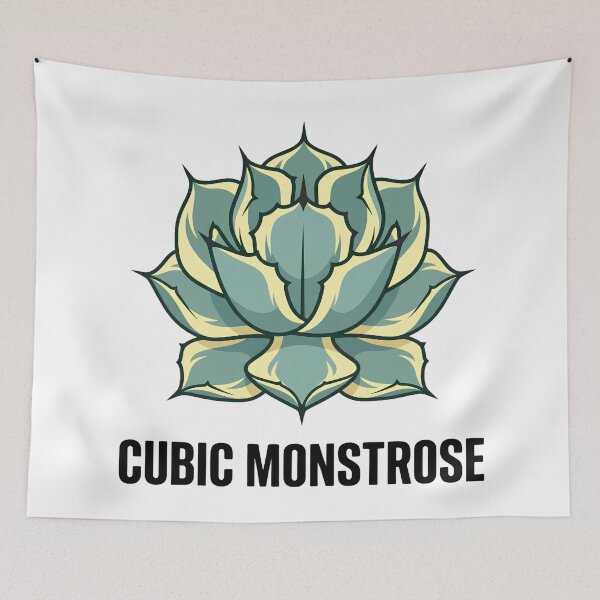 Item preview, Rare Agave Cubic Variegated Monstrose Graphic Streetwear designed and sold by GreenDivisionJP.
