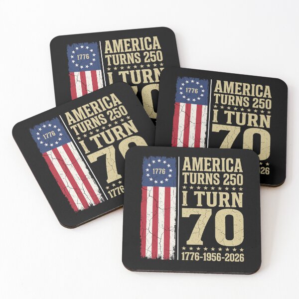 Item preview, America Turns 250 I Turn 70 Patriotic American Sestercentennial 70th Birthday designed and sold by SofenArt.