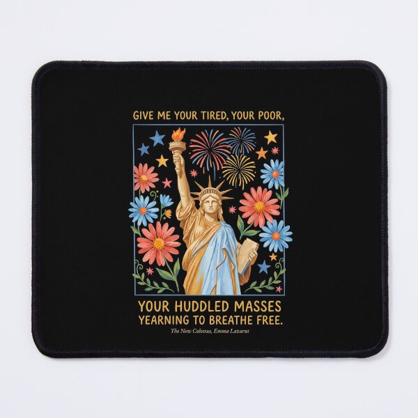 Item preview, Give Me Your Tired, Your Poor, Your Huddled Masses Yearning To Breathe Free American Freedom Immigrant Patriotism Quote designed and sold by SofenArt.
