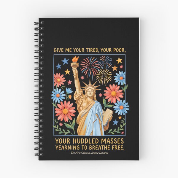 Item preview, Give Me Your Tired, Your Poor, Your Huddled Masses Yearning To Breathe Free American Freedom Immigrant Patriotism Quote designed and sold by SofenArt.