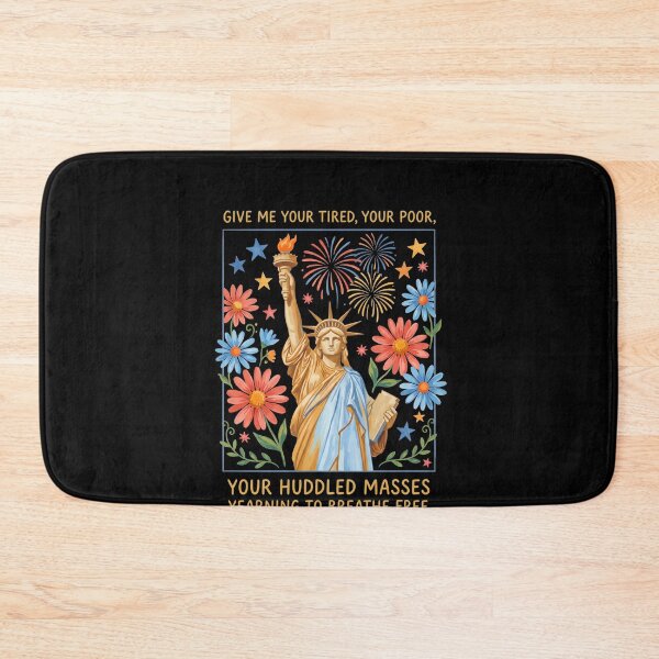 Item preview, Give Me Your Tired, Your Poor, Your Huddled Masses Yearning To Breathe Free American Freedom Immigrant Patriotism Quote designed and sold by SofenArt.