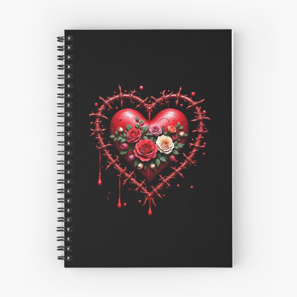 Item preview, Gothic Bleeding Heart in Barbed Wire with Roses | Dark Romance Art designed and sold by MaciejRudzinsky.