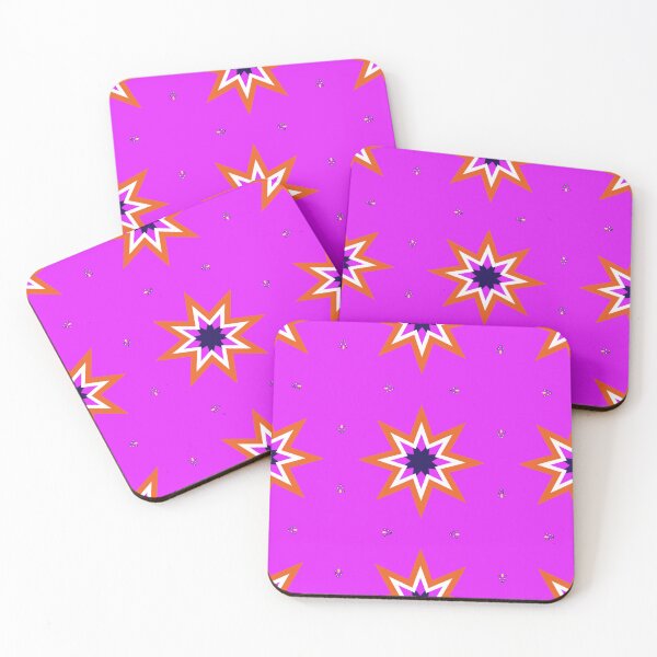 Item preview,  Bold Geometric Star Print | Vibrant Pink Orange Abstract Design designed and sold by Tinsleybluebell.
