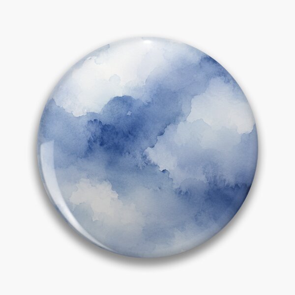Item preview, Ethereal Navy Blue Watercolor Clouds designed and sold by Owcomm.