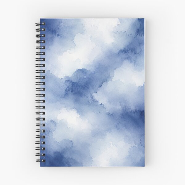 Item preview, Ethereal Navy Blue Watercolor Clouds designed and sold by Owcomm.