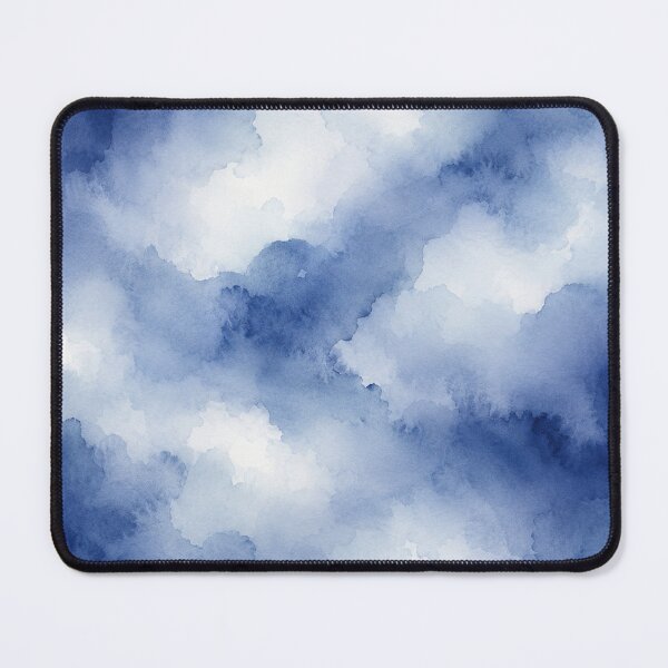 Item preview, Ethereal Navy Blue Watercolor Clouds designed and sold by Owcomm.