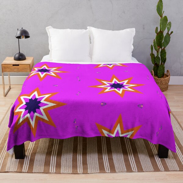 Item preview, Bold Geometric Star Print | Vibrant Pink Orange Abstract Design designed and sold by Tinsleybluebell.