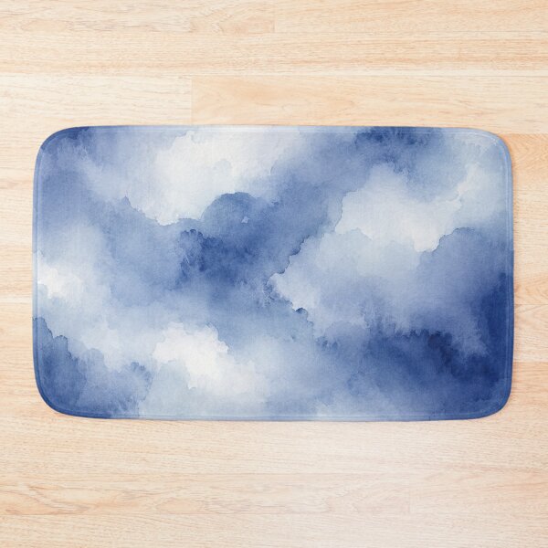 Item preview, Ethereal Navy Blue Watercolor Clouds designed and sold by Owcomm.