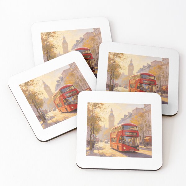 Item preview, Red London bus with a London landmark behind  designed and sold by carlsmart1.