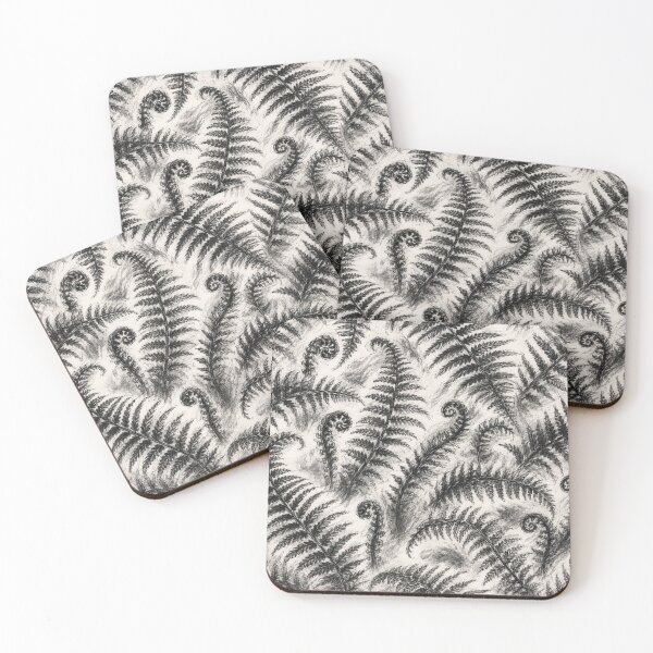 Item preview, Charcoal Fern Fiddlehead Pattern designed and sold by Owcomm.