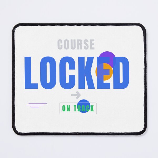 Item preview, Course Locked – Modern Tech Typography Design designed and sold by HeartAndArtShop.