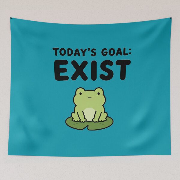 Item preview, Today's goal: Exist clueless frog designed and sold by vecart34.