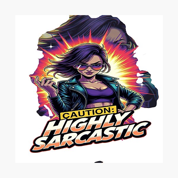 Item preview, Caution: Highly Sarcastic | Funny Sarcasm Graphic T-Shirt Design | Bold Attitude Streetwear for Women & Humor Lovers designed and sold by Sushikidsntod.