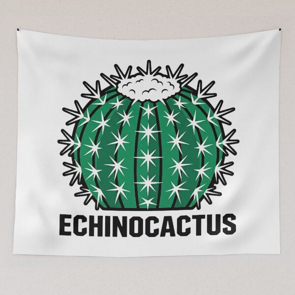 Item preview, White Spine Echinocactus Geometric Vector Logo designed and sold by GreenDivisionJP.