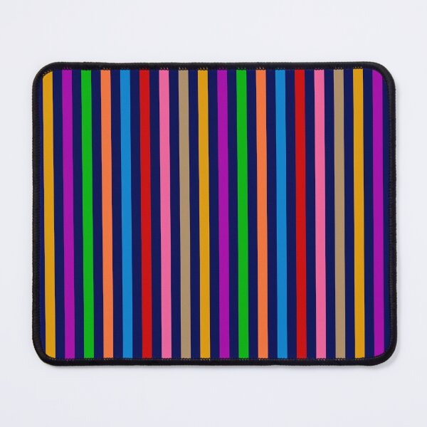 Item preview, Colorful Vertical Stripes Lines Pattern - Navy Blue designed and sold by PatternTitan.