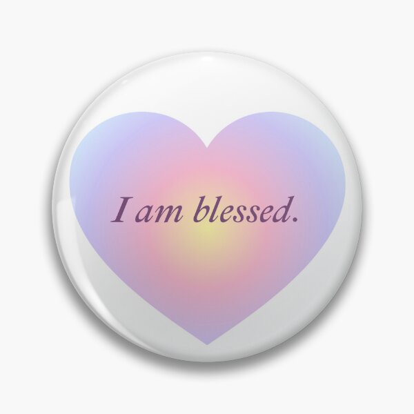 Item preview, I am blessed pastel gradient heart | Affirmation designed and sold by SunnySideNotes.