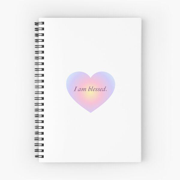 Item preview, I am blessed pastel gradient heart | Affirmation designed and sold by SunnySideNotes.