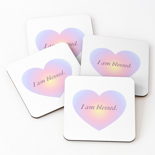 Item preview, I am blessed pastel gradient heart | Affirmation designed and sold by SunnySideNotes.