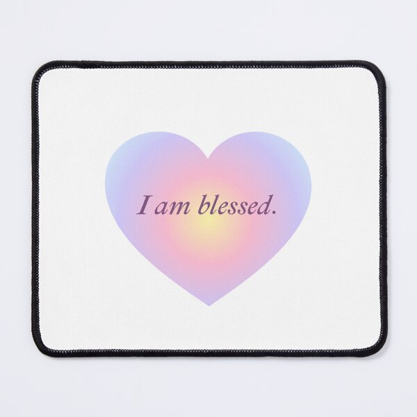 Item preview, I am blessed pastel gradient heart | Affirmation designed and sold by SunnySideNotes.