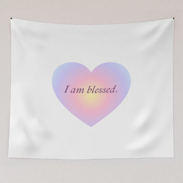 Item preview, I am blessed pastel gradient heart | Affirmation designed and sold by SunnySideNotes.