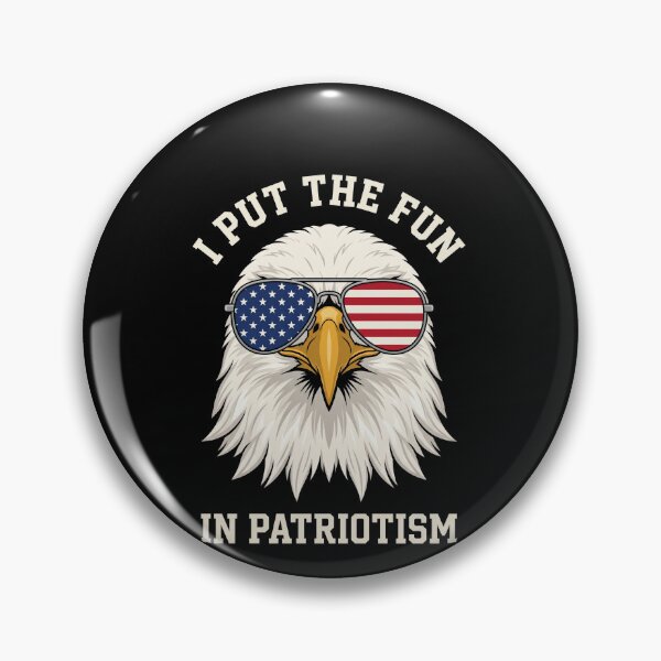 Item preview, I Put The Fun In Patriotism Funny American Patriot Bald Eagle designed and sold by SofenArt.