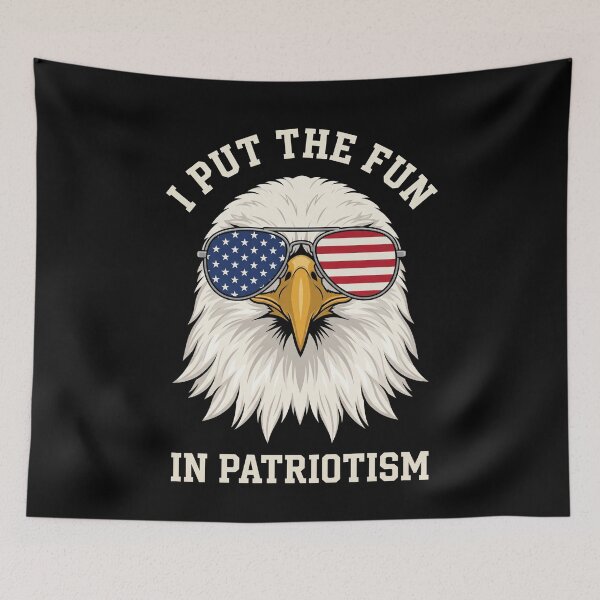 Item preview, I Put The Fun In Patriotism Funny American Patriot Bald Eagle designed and sold by SofenArt.