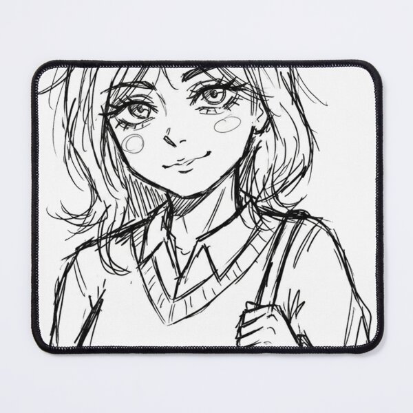 Item preview, Cute Anime Girl Sketch - Casual Aesthetic Tote Bag Art designed and sold by The Cozy Chapter.