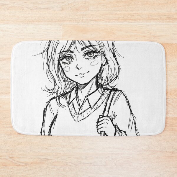 Item preview, Cute Anime Girl Sketch - Casual Aesthetic Tote Bag Art designed and sold by The Cozy Chapter.