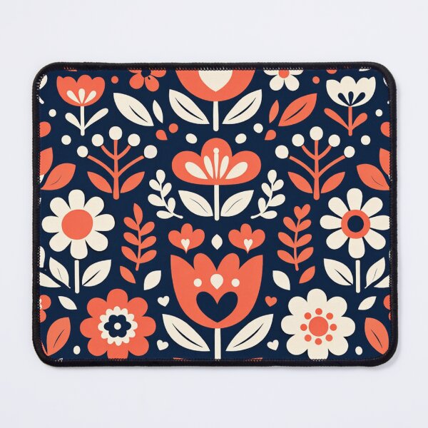 Item preview, Scandinavian Folk Floral Pattern designed and sold by Owcomm.