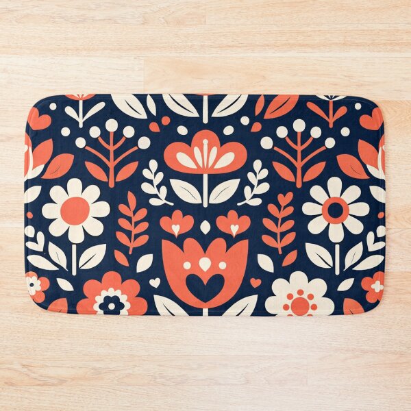 Item preview, Scandinavian Folk Floral Pattern designed and sold by Owcomm.