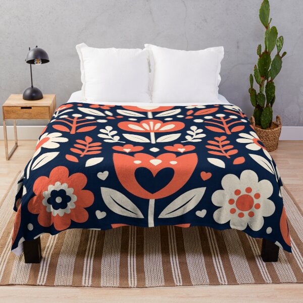 Item preview, Scandinavian Folk Floral Pattern designed and sold by Owcomm.