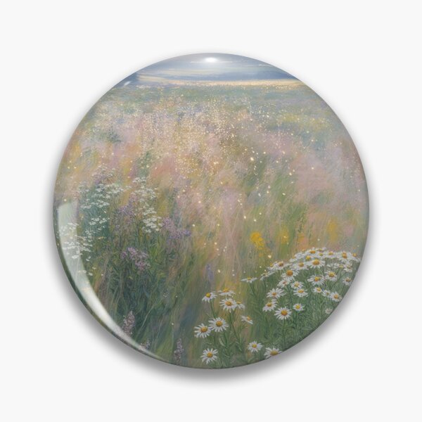 Item preview, Summer Wildflower Field After Rain – Impressionist Meadow Landscape Wall Art designed and sold by Tamas Das.