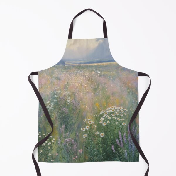 Item preview, Summer Wildflower Field After Rain – Impressionist Meadow Landscape Wall Art designed and sold by Tamas Das.