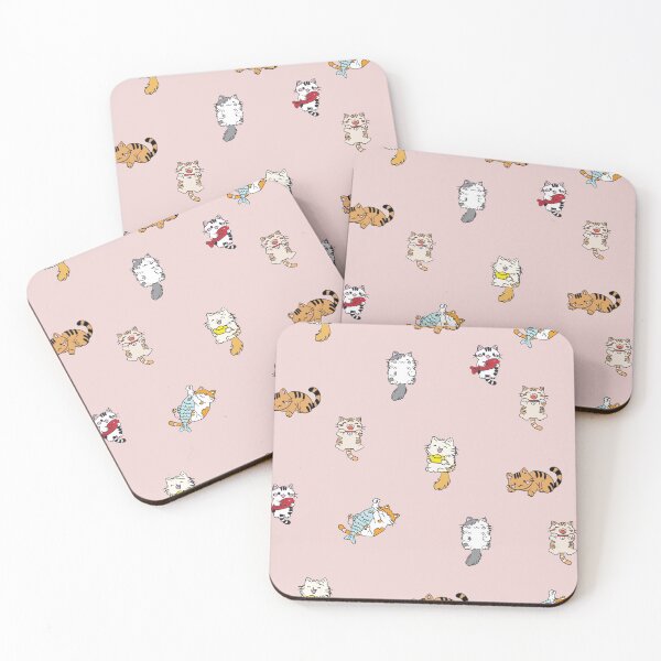 Item preview, Cute Kawaii Cats or kittens in funny poses - vector seamless pattern designed and sold by ChaReePat.